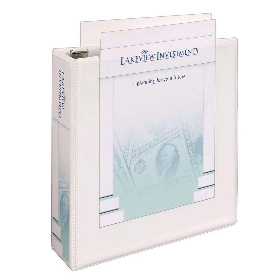 Avery 5604 3 Slant Rings 3" Capacity Heavy-Duty Non Stick View Binder -White New - Image 3 of 4