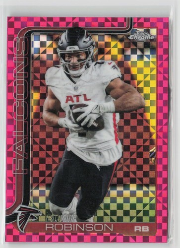 Topps Chrome Bijan Robinson Rookie Card Atlanta Falcons Pink Refractor Xfractor