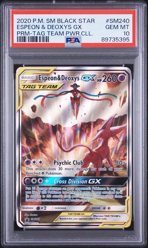 Espeon & Deoxys-GX graded PSA 10 for sale on eBay