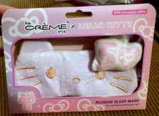 The Cr me Shop x Hello Kitty Plushie Sleep Mask 50th Anniversary Pink White