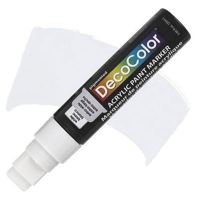 DecoColor, Acrylic Paint Marker,  White, Jumbo,  Wide Point, Bright, Sign Pen