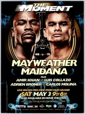 2014 BOXING MAYWEATHER VS MAIDANA ON PAY PER VIEW Vtg 8''X10.5'' Magazine Ad M767