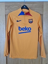 Maglione giacca allenamento Barcelona Nike Strike Drill Top arancione taglia small 