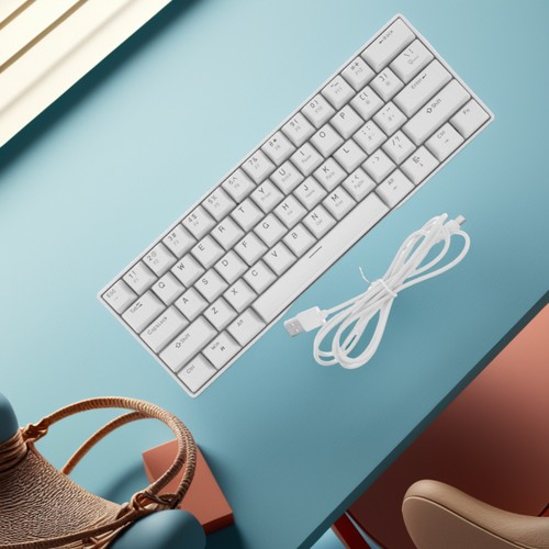 Mechanical Gaming Keyboard With Rgb Backlit 61 Keys Compact Keyboard For Pc - 第 5/12 張圖片