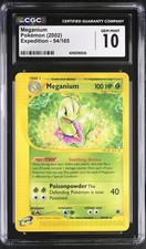 CGC 10 GEM MINT Meganium 54/165 Expedition 2002 Pokemon Card