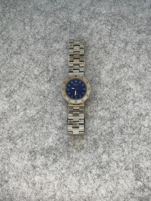 OMAX Crystal Quartz Men's Watch - DBA087, Blue Dial, Siver Case & Band, New Batt