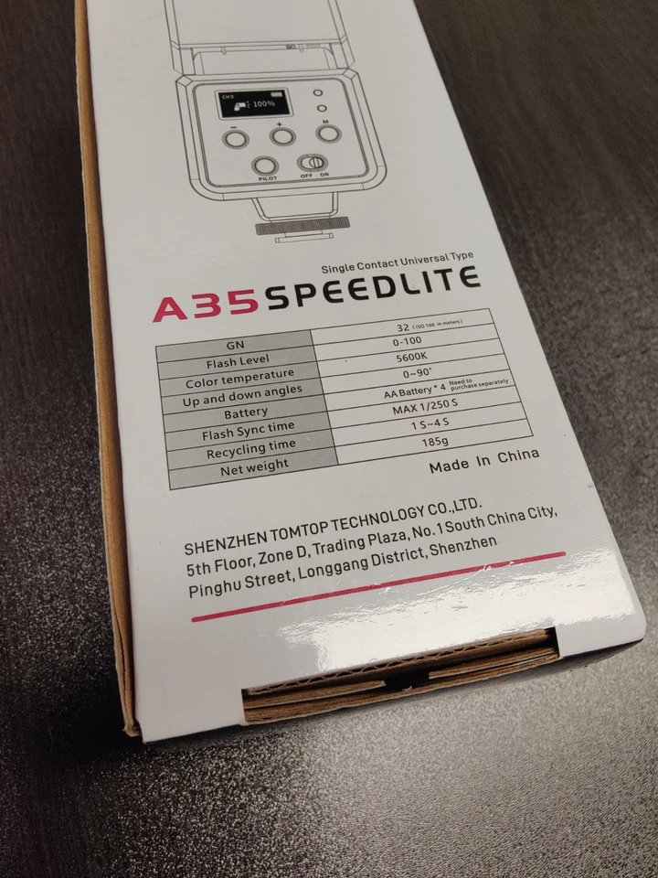 Andoer A35 Camera Flash Speedlite Wireless For Canon, Sony, Nikon Panasonic - Image 3 of 3