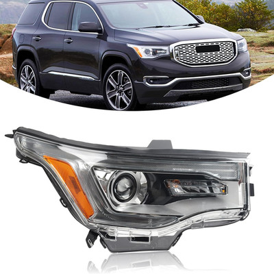 Base-Model RH Headlights W/O LED DRL Chrome Halogen Assembly Compatible with 201