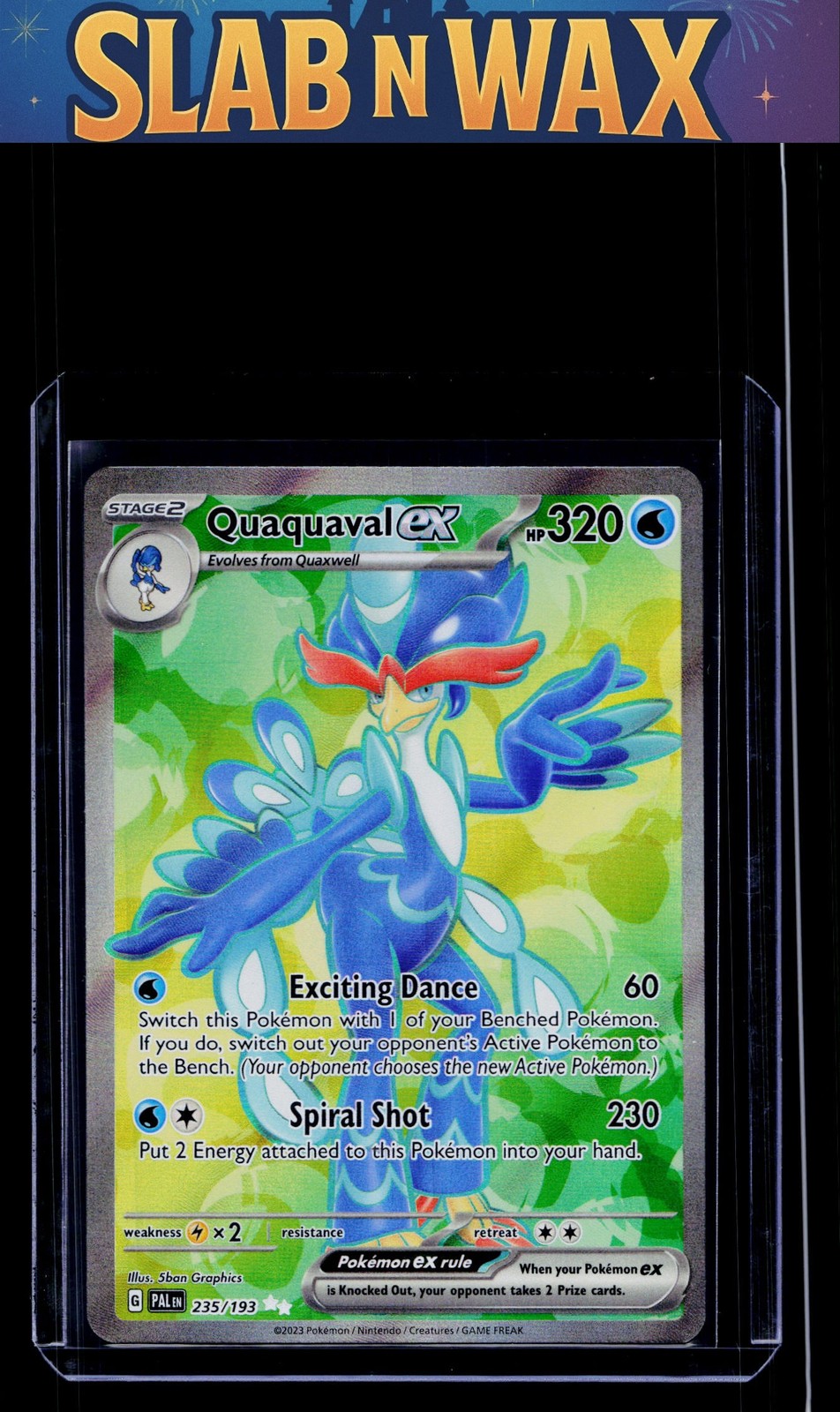 Pokemon tcg SV02: Paldea Evolved Quaquaval ex #235/193