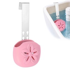 Silicone Toilet Tank Tablet Holder  1-Pack Adjustable Hook, Pink