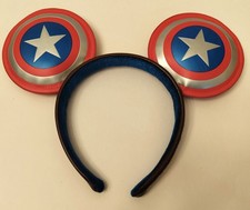 Disney Mickey Mouse Marvel Captain America Super Soldier Ears Headband No Tag