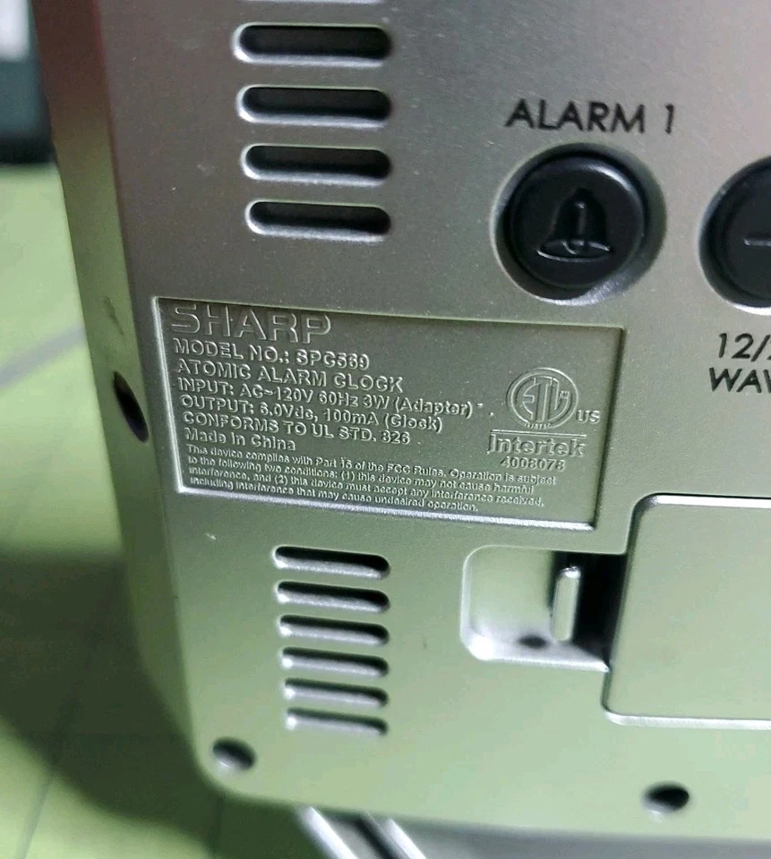 Sharp SPC569 Atomic Desktop Alarm Clock Display Intertek - Image 3 of 3