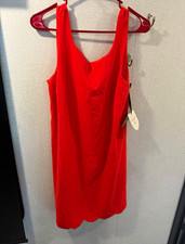 kate spade new york red Solid Scoop Neck Sleeveless Dress Women’s M