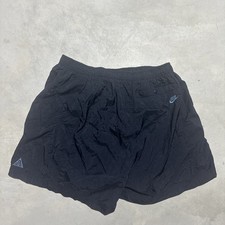 Vintage 1990s Nike ACG Logo Nylon Shorts Black Colorway Baggy SZ M Adult