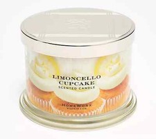 Limoncello Cupcake HOMEWORX Harry Slatkine 18oz 4-Wick Scented Candle New GLASS