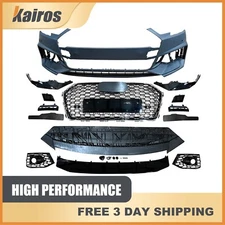 Front Bumper Cover Conversion kit For 2017-2019 Audi A4 Upgrade to RS4 Style