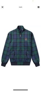 plaid crest harrington jacket