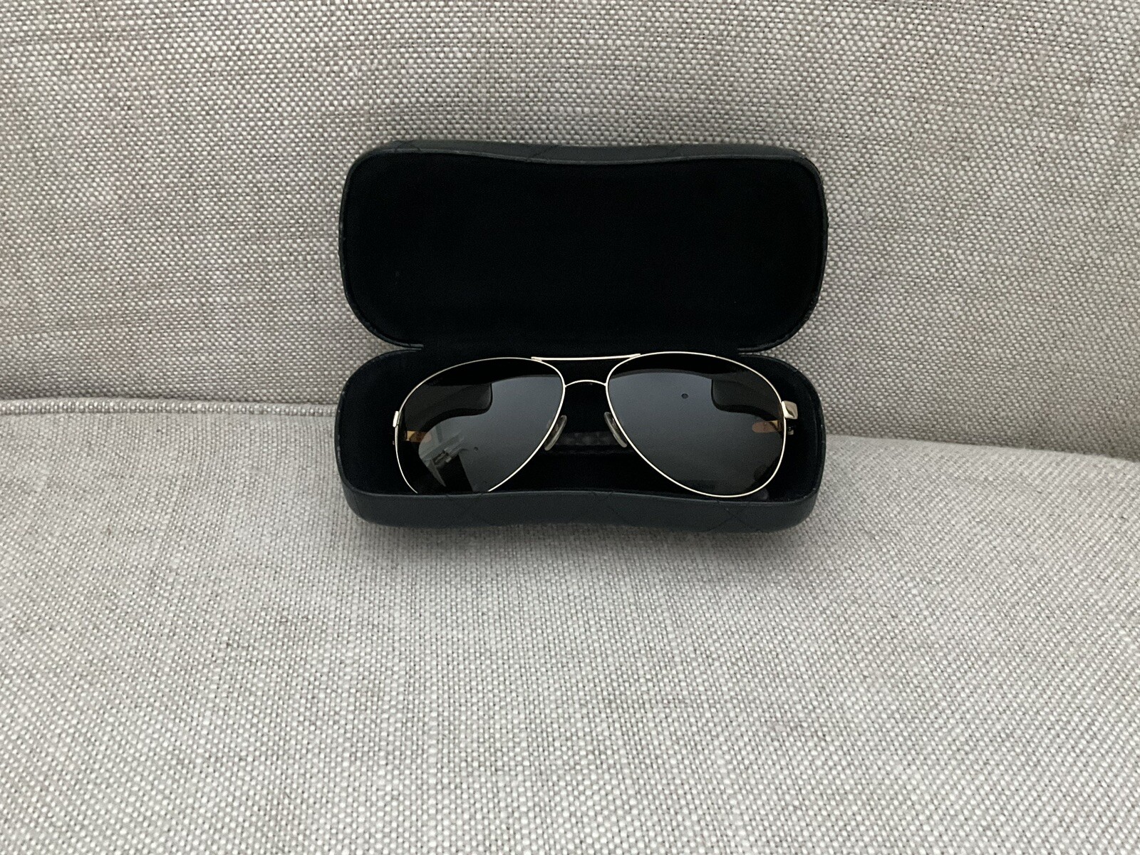 Chanel Aviator Sunglasses, Gold With Brown Gradient Lenses-image