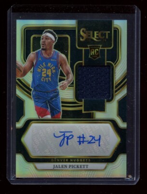 2023-24 Panini Select Jalen Pickett Silver RPA Rookie Patch Auto 