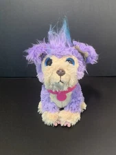 Little Live Pets | Scruff-a-Luvs Cutie Cuts Purple Shaggy Dog Plush Blue Eyes 8"
