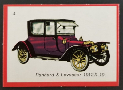 1912 Panhard & Levassor 1986 Oldtimer Car Monty Gum Midgee Card #4 (NM)