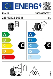 Pirelli Scorpion Winter (MO) 3PMSF M+S DOT22 235/60 R18 103H Winterreifen - Bild 3 von 3