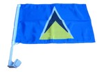 (2 Pack) St Lucia Country Car Window Vehicle 12x18 12"x18" Flag