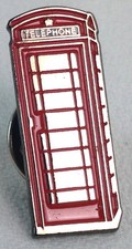British Telephone Booth (Not the TARDIS)  London Icons - UK Imported Enamel Pin
