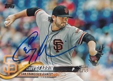 CORY GEARRIN SAN FRANCISCO GIANTS SIGNED CARD RANGERS BRAVES MARINERS YANKEES