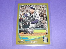 2013 Topps NICK HUNDLEY #556 Mini Gold Variant/62 Padres - Rockies AZ Wildcats