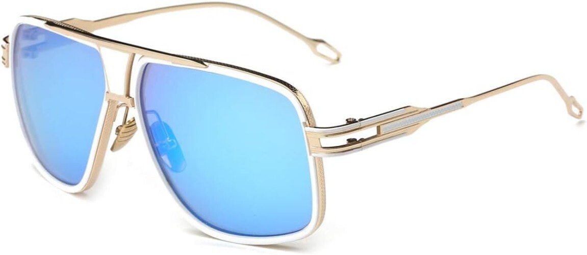 Exclusive Gold Frame Retro Sunglasses: Stylish Design, Certified