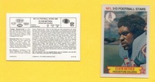 1980 Stop N Go ELVIN BETHEA Houston Oilers 3-D Card Mint