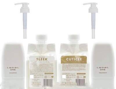 LebeL ONE Sleek Shampoo 500 ml Nagelhautbehandlung 500 ml Nachfüllkoffer Pump...