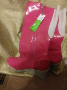 pink rockport boots