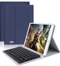 10.5 Pro iPad Keyboard Wireless Cover Folio Case Multiangle Stand Navy Blue
