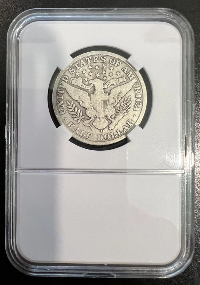 1906-D | 50C | Barber Half Dollar | Item #21B | Rare F to XF | #5039A - Image 2 of 2