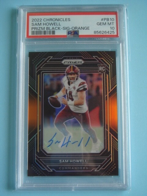 2022 Chronicles Sam Howell Prizm Black RC Auto Orange Prizms /75 PSA 10 LOW POP