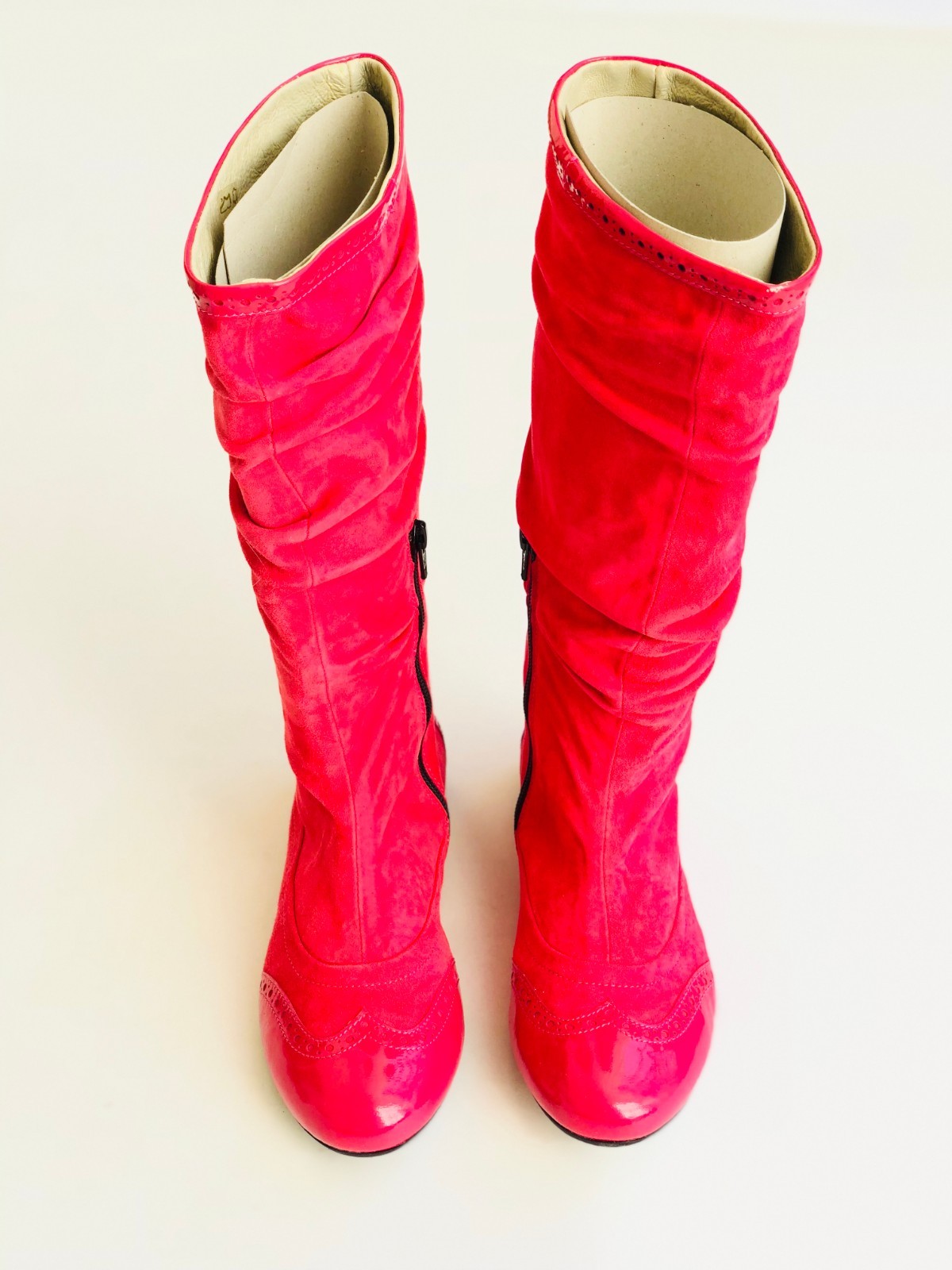 I Pinco Pallino Pink Suede Knee High Boots for Girls - Size 35 (EU) / 3.5 US