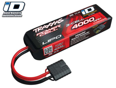 Traxxas 2849X 3S 11.1V 4000mAh 25C LiPo Battery w/iD Connector : Rustler VXL