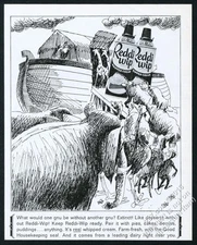 1966 Noah's Ark art Reddi Wip whipped cream vintage print ad