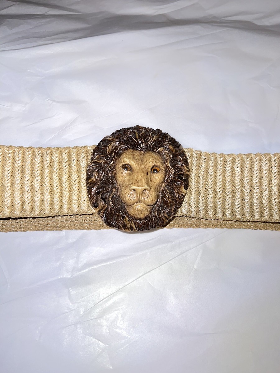 Gorgeous Lion Lionhead Vintage 80s Charmant Belt Beverly  display picture 2