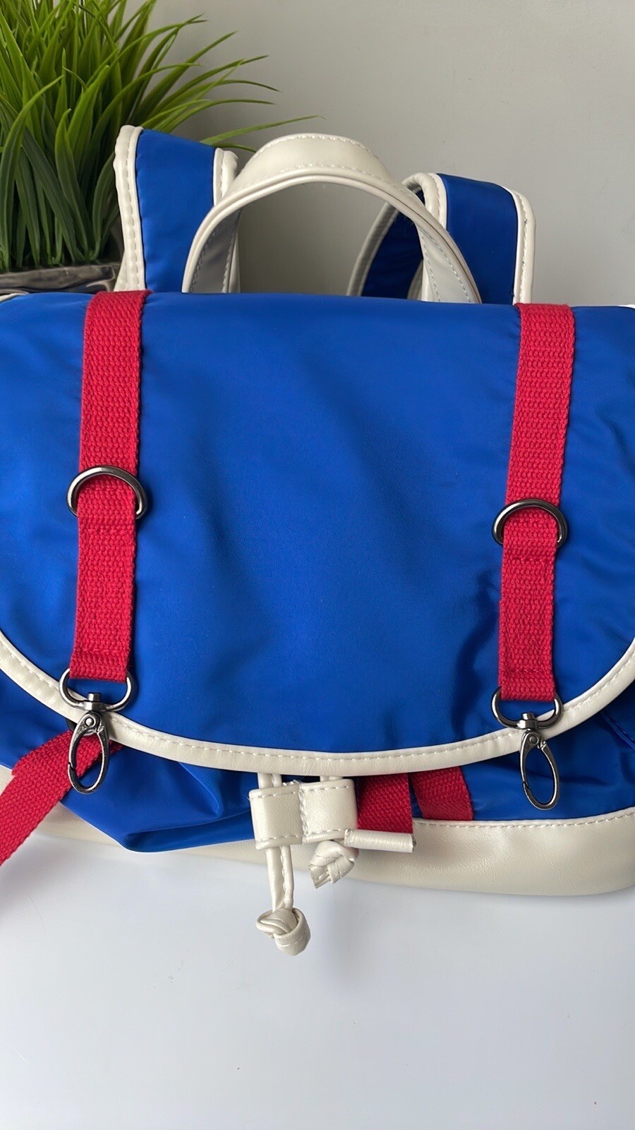 Carpisa Backpack Blue White Red Women’s Travel Bag image 8
