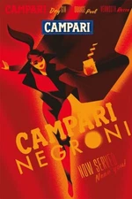 Poster poster poster advertising aperitif Cordial Campari print 40x60 cm.