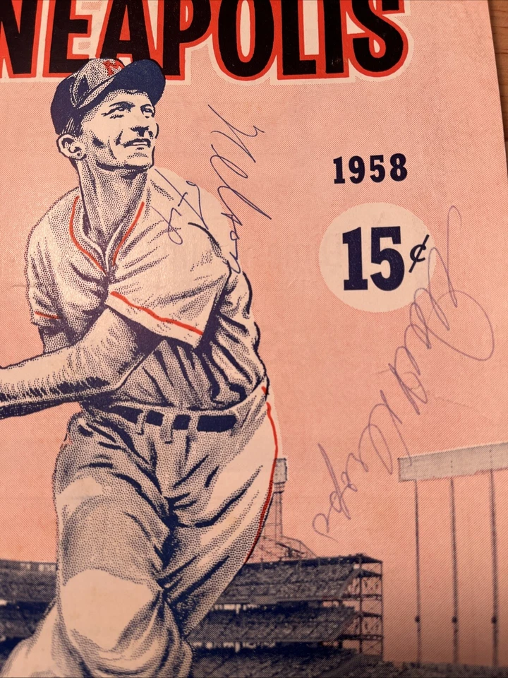 1958 Chicago White Sox Vs San Francisco Giants Program, PSADNA LOA, Nelson Fox B35 Foto 3 de 4