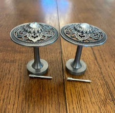 1 Pair of Crystal Drapery Medallion Holdbacks Decorative Curtain Wall Hooks