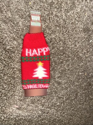 Uncle Bob's Ugly Beer Sweater Coozie Koozie Happy Holidays Christmas Logo Nice