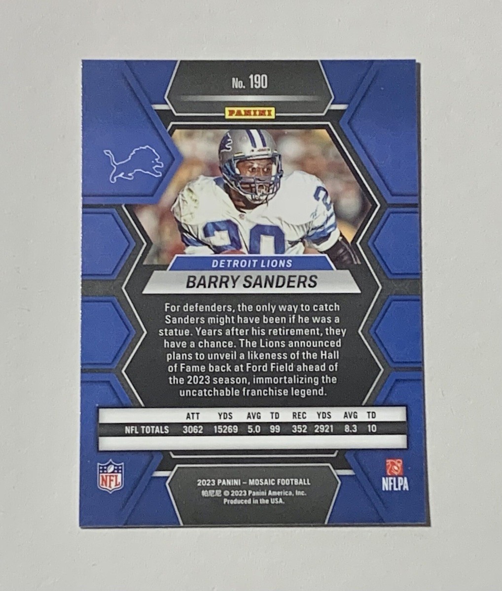 2023 Panini Mosaic Barry Sanders #190 Detroit Lions | eBay
