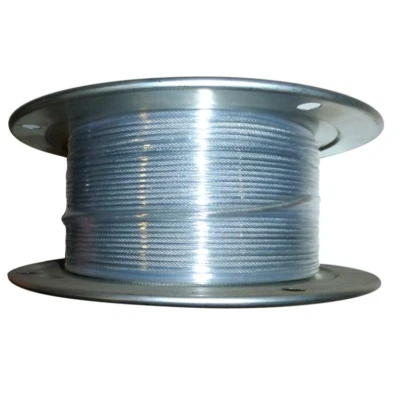 3/8" x 250 ft Bulk Galvanized Aircraft Cable 7x19 EIPS Steel Core Guide Wire