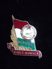 Hungary Badge  Excellent Worker Voluntary Defense Association (M&Ouml;HOSZ)