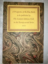 Prospectus Limited Editions Club 1953